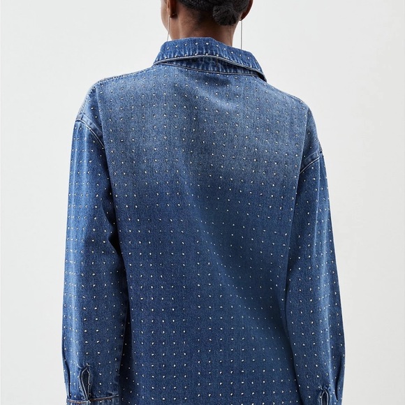 Karen Millen Embellished Denim Shirt - Picture 3 of 13